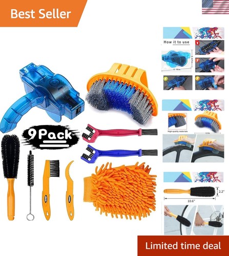 Bike cleaning kit 9pcs - bike,